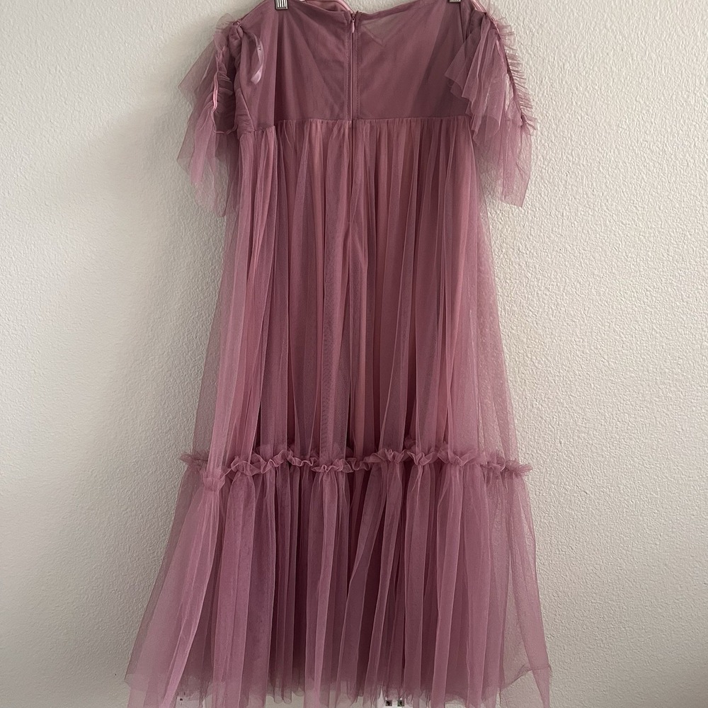 Tulle Dress Medium Romantic Coquette Balletcore Off Shoulder Strap Fit Flare NWT - Picture 3 of 9